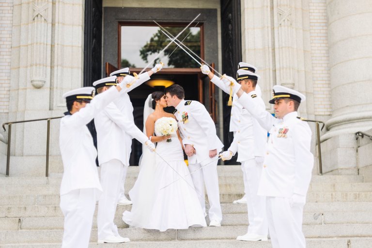 I love the traditions included in a Navy Wedding.  This was a really beautiful wedding and a great couple! Photo Credit: Krista A. Jones Photography